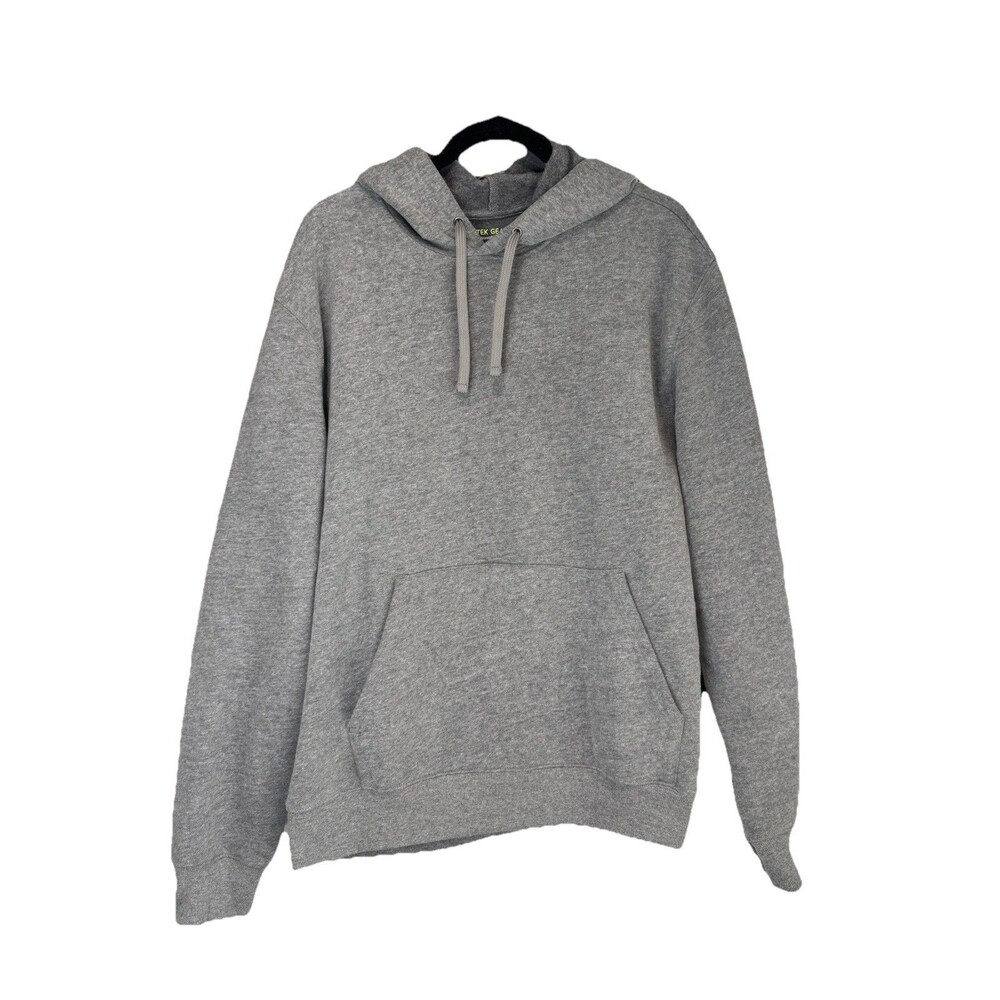 Tek Gear Hoodie Size Large Light Grey Ultrasoft Fleece Kangaroo Pouch Men's